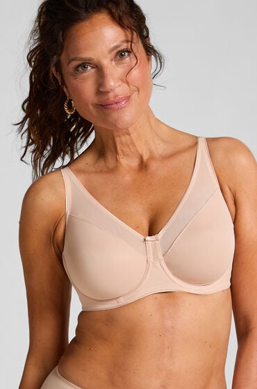 Hunkemöller Ikke-formstøbt minimizer bøjle-bh Nina Beige