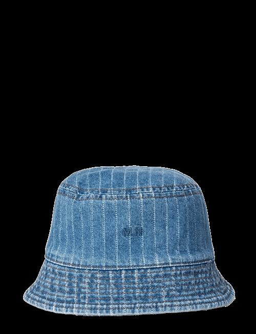 Mads Nørgaard | Striped Denim Bucket Hat | ONE SIZE