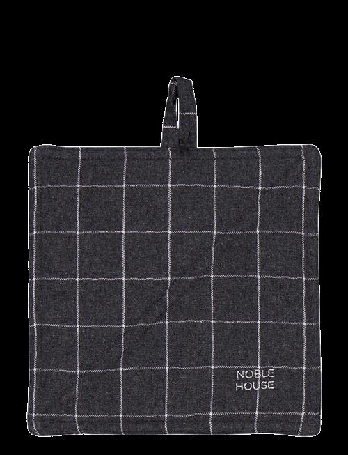 Noble House | Pan Holder Check Grs Dark Grey 20X20 | 20X20CM