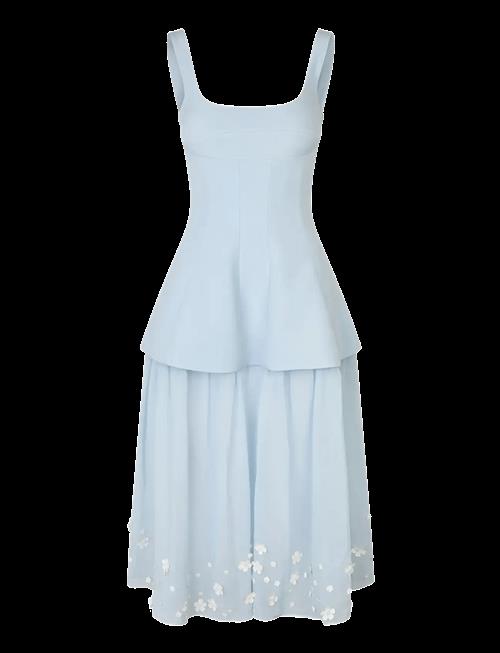 STINE GOYA | Embellished Crepe, Elevated Bustier Dress | L