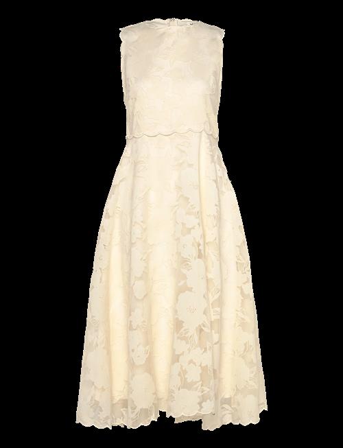 Malina | Elin Round Neck Lace Midi Dress | 34
