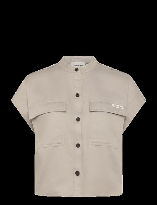 Calvin Klein Jeans | Faux Denim Ss Relaxed Blouse | XS