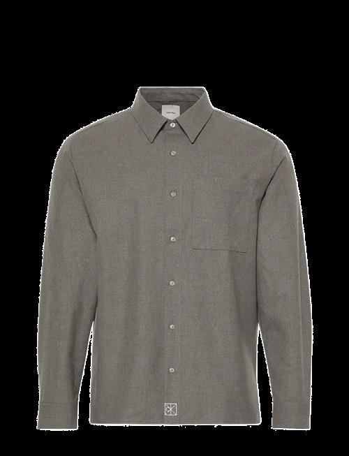 Calvin Klein | Ls Solid Silk Wool Easy Shirt | XL