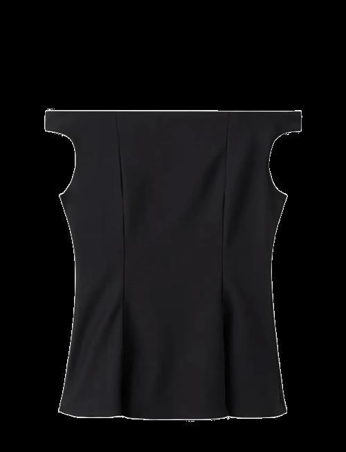 Mango | Strapless Peplum Top | L