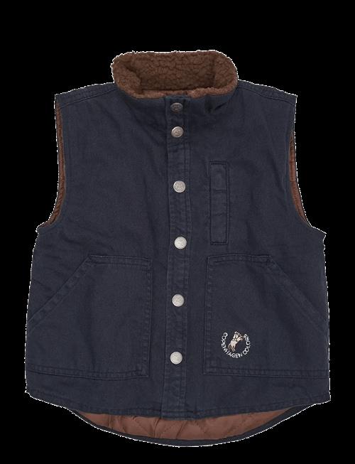 Copenhagen Colors | Twill Vest W. Sherpa Collar | 80