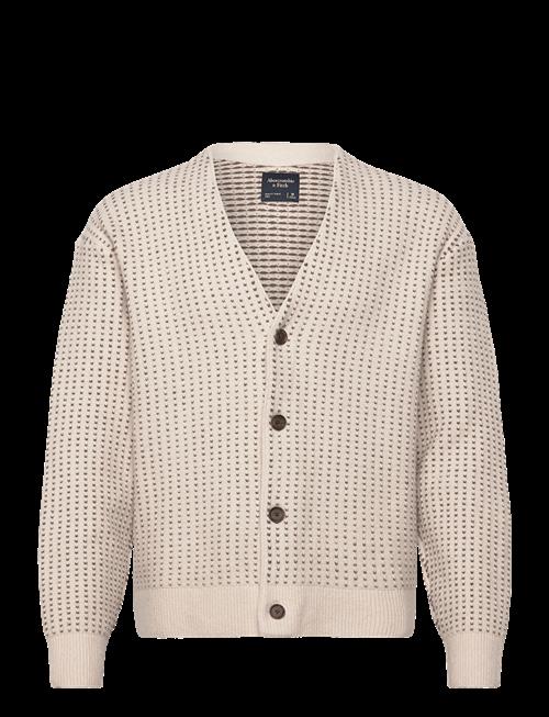 Abercrombie & Fitch | Cream Birdseye Cropped Vintage Cardigan | S
