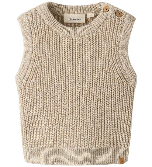 Lil Atelier Vest - NbmRokkos - White Pepper/Melange