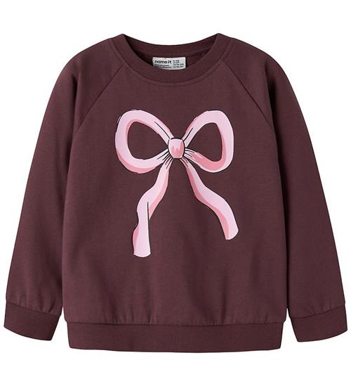 Name It Sweatshirt - NmfVenus - Catawba Grape/Bow