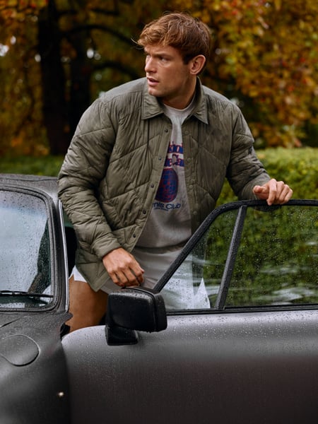 Björn Borg Centre Quilted Overshirt Grøn, M