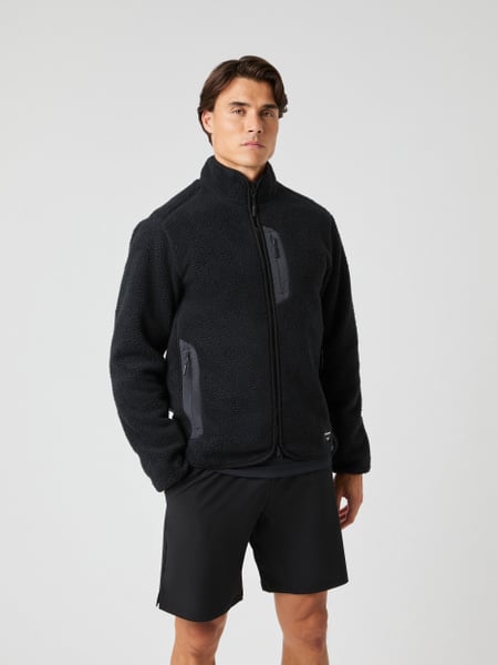 Björn Borg Centre Pile Jacket Sort, XXL