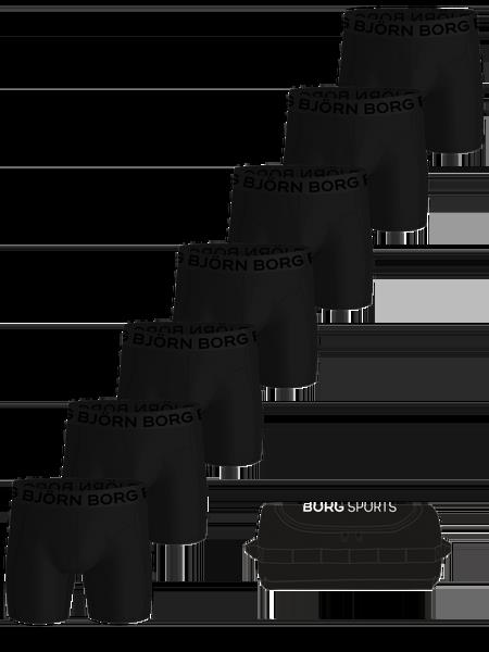 Björn Borg Sports Lightweight Boxers + Wash Bag 7-pack Sort, XL