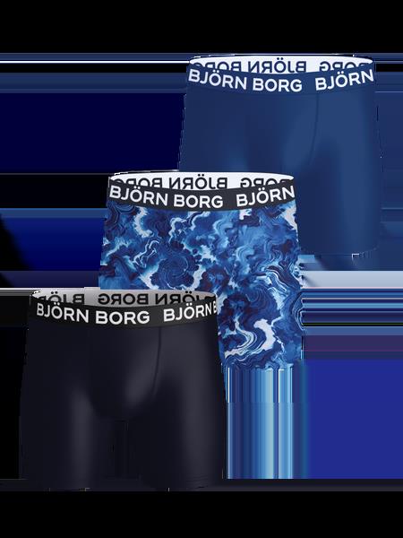 Björn Borg Sports Microfiber Boxers 3-pack Blå, L