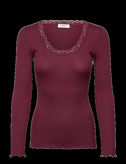 Rosemunde | Rwbabette Silk Ls U-Neck Lace T-Shi | M