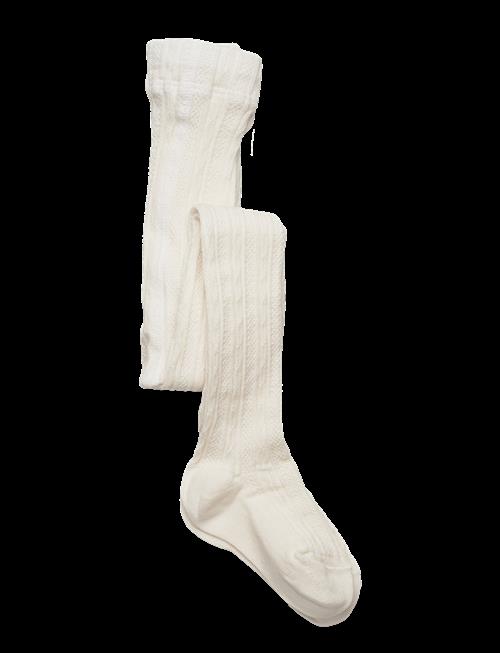 Geggamoja | Cable Knitted Stockings Offwhite | 86-92