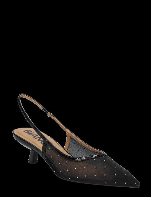 Bianco | Biakristin Kitten Heel Slingback Mesh | 38