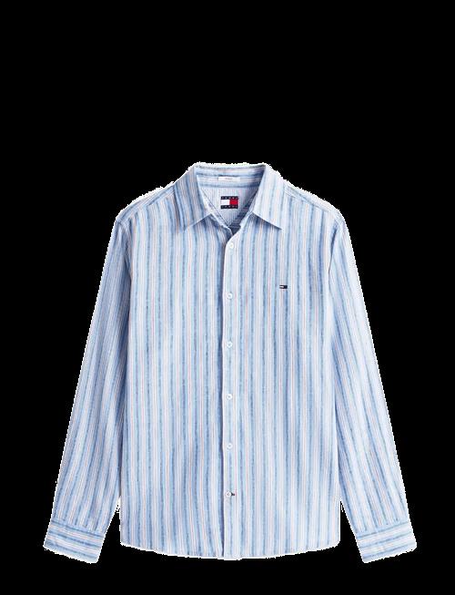 Tommy Jeans | Tjm Reg Linen Mx Strp Shirt Ext | M