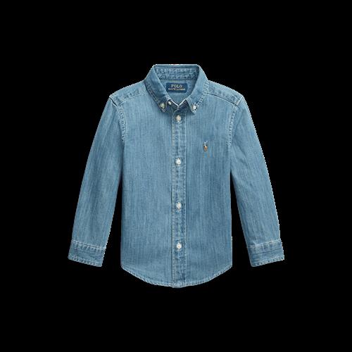 Ralph Lauren Langærmet Denim-polo Dark Blue  Dark Blue 4 Y  Blå  4 år  Drenge