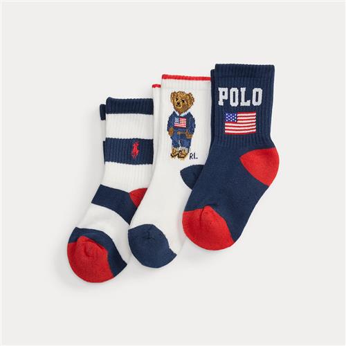 Ralph Lauren 3-pak Strømper Red  Red 2-4 Y    2-4 år  Drenge