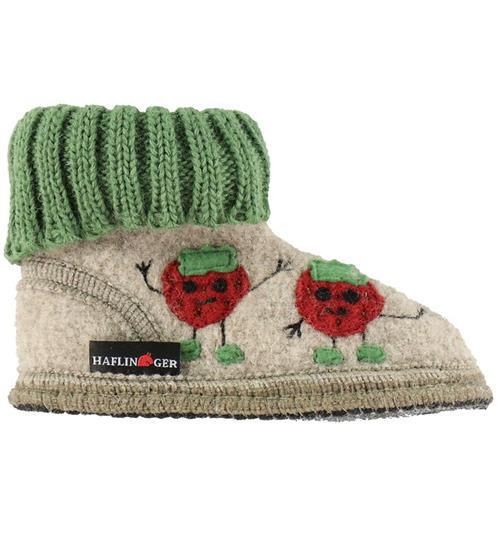 Haflinger Hjemmesko - Hüttenschuh Erdbeere - Papiermeliert Ãko