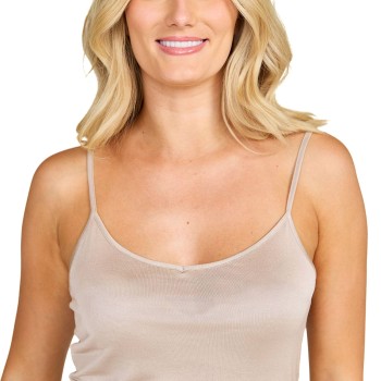 Damella Jolene Basic Silk Camisole Nougat silke Large Dame