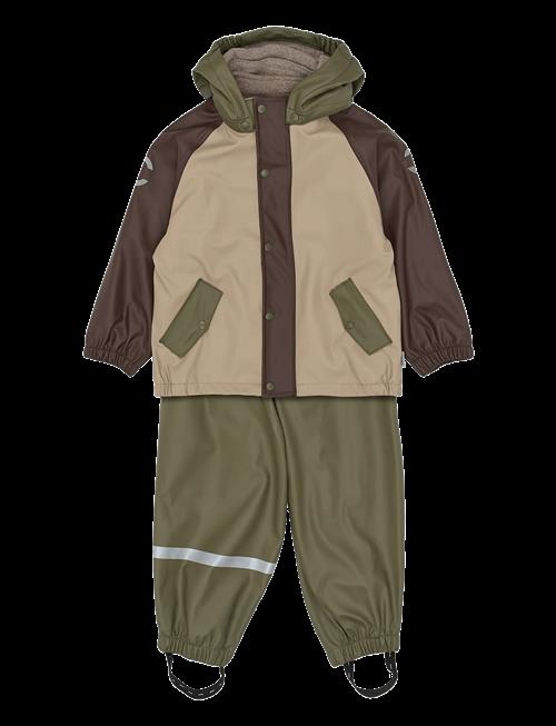 mikk-line | Pu Rain Set + Fleece/Susp. 104 | 116