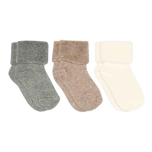 MP Denmark Cotton Baby Socks - 3-Pack Light Brown Melange Light Brown Melange 17-18 EU  Brun  17-18 EU  unisex