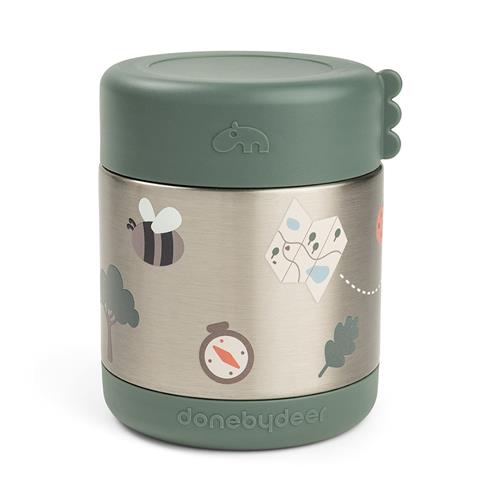 Done by Deer Insulated Food Jar Tiny Trails Green 300 Ml Green One Size  Grøn  One Size  unisex