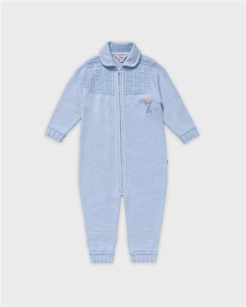 Lillelam Babysuit Classic Sky Blue Sky Blue 98 cm Uld Blå  98 cm  Drenge