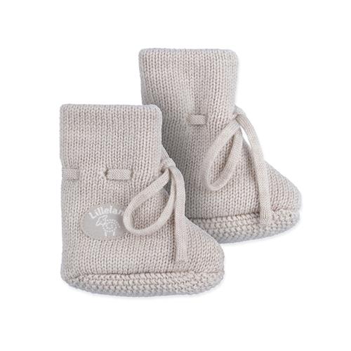 Lillelam Baby Booties Classic Light Beige Light Beige 86/92 cm Uld Beige  86/92 cm  unisex