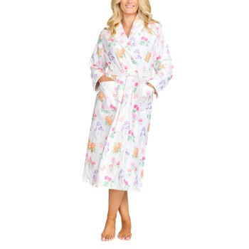 Damella Printed Terry Velour Robe Blomstret Small Dame