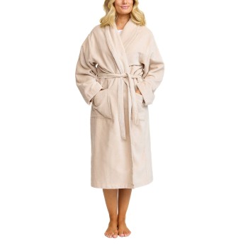 Damella Unisex Torekov Robe Beige bomuld Large Dame