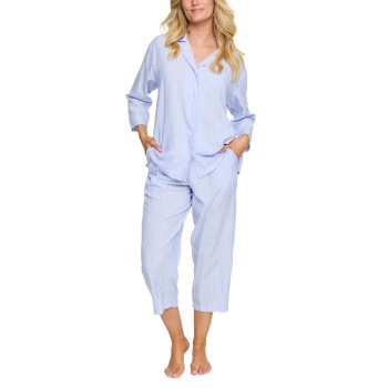 Damella Viscose Long Pyjama Set Lyseblå viskose Medium Dame