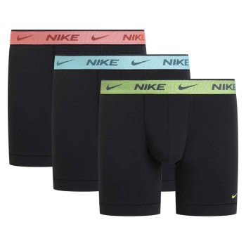 Nike 3P Essentials Cotton Stretch Boxer Brief Rød/Blå bomuld Medium Herre