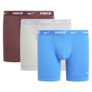 Nike 3P Essentials Cotton Stretch Boxer Brief Blå/Grå bomuld X-Large Herre