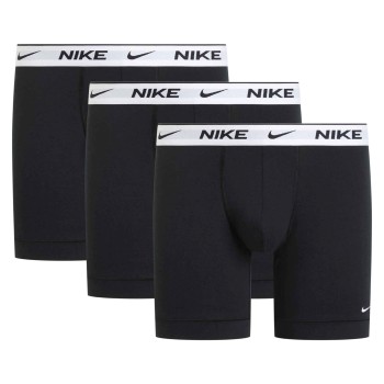 Nike 3P Essentials Cotton Stretch Boxer Brief Hvid/Sort bomuld Medium Herre