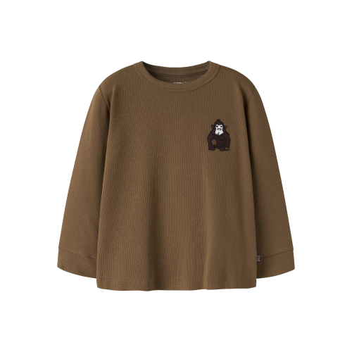 NAME IT Rib Bluse Rasmus Sepia