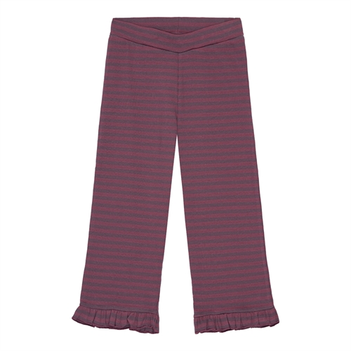 Birkholm Brede Rib Bukser Tulipan Lilla & Bordeaux Lilla