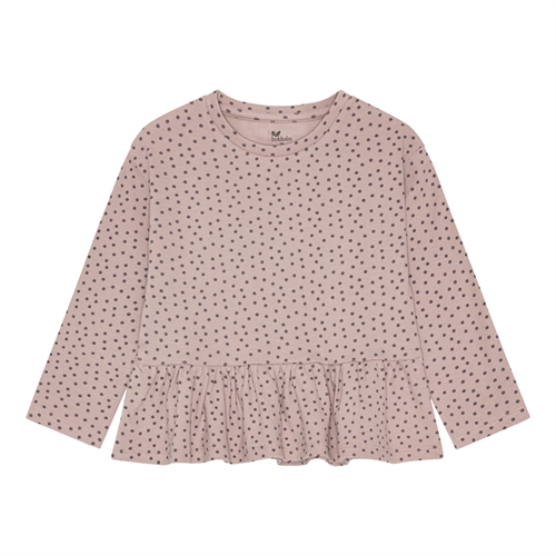 Birkholm Peplum Rib Bluse Pudder Rosa & Måne Lilla