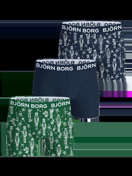 Björn Borg Cotton Stretch Boxers 3-pack Grøn, XXL