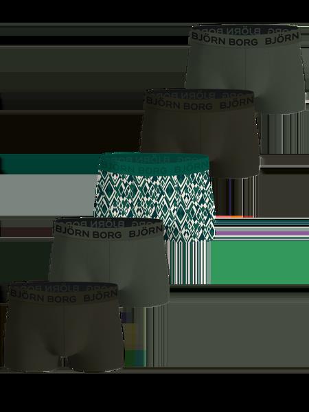 Björn Borg Cotton Stretch Trunks 5-pack Grøn, XXL