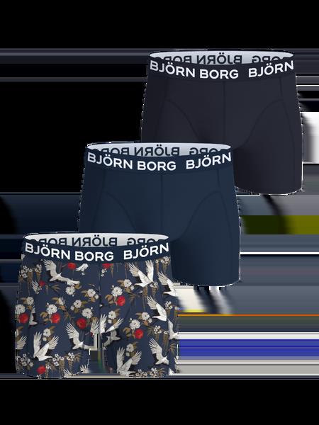 Björn Borg Cotton Stretch Boxers 3-pack Sort, XXL