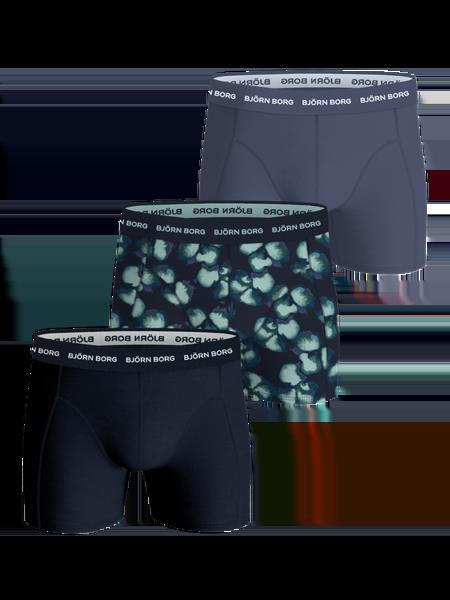 Björn Borg Cotton Stretch Boxers 3-pack Blå, XXL