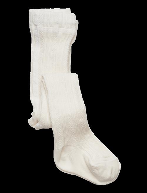 Geggamoja | Cable Knitted Stockings Offwhite | 62-68