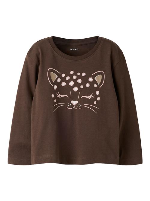 Name It T-shirt Med Lange Ærmer Chocolate Brown  Chocolate Brown 92 cm  Brun  92 cm  Piger
