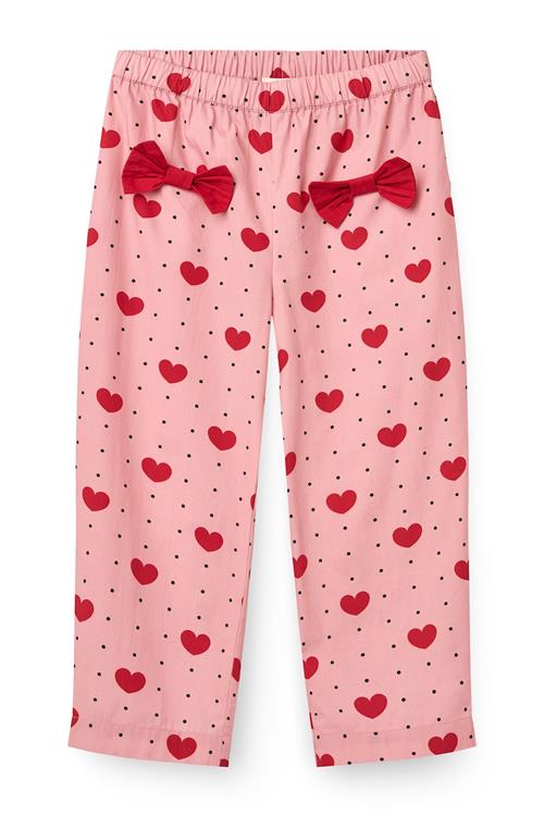 Copenhagen Colors Bukser Heart Aop  Heart Aop-110 cm  Lyserød  110 cm  Piger