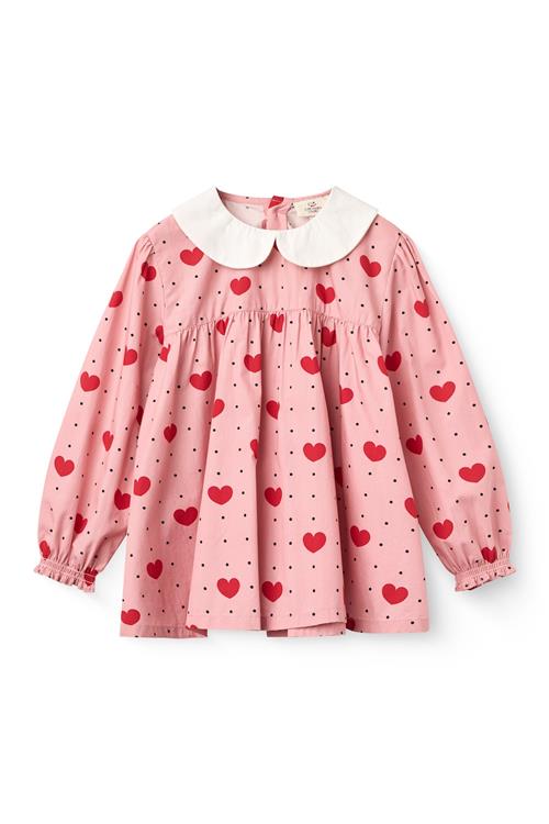Copenhagen Colors Bluse Heart Aop  Heart Aop-110 cm  Lyserød  110 cm  Piger