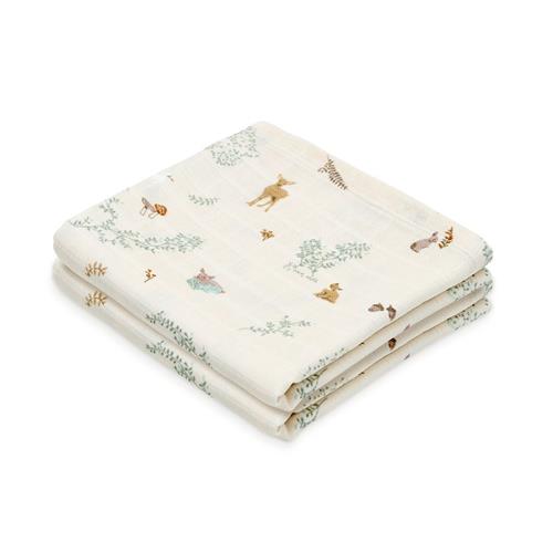 Cam Cam Muslin-klud, 2-pak Woodland  Woodland One Size  Grøn  One Size  Drenge
