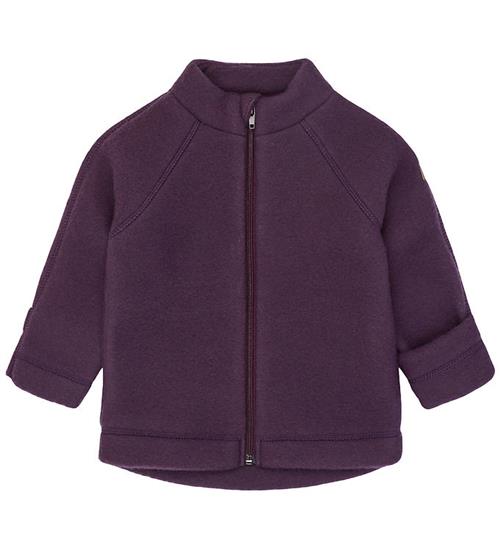 Mikk-Line Fleecejakke - Uld -Plum Perfect