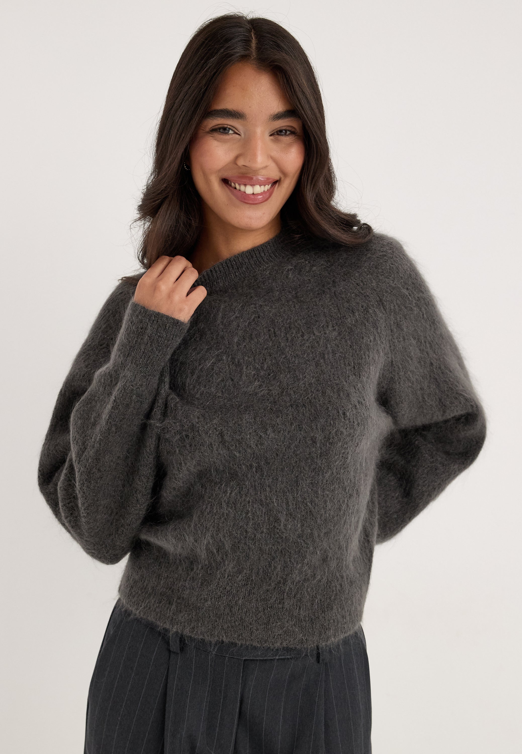 SELECTED Slwmira Ls Knit Short O-neck