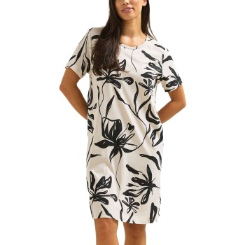 Trofé Trofe Graphic Printed Big Tee Sort/Hvid Large Dame